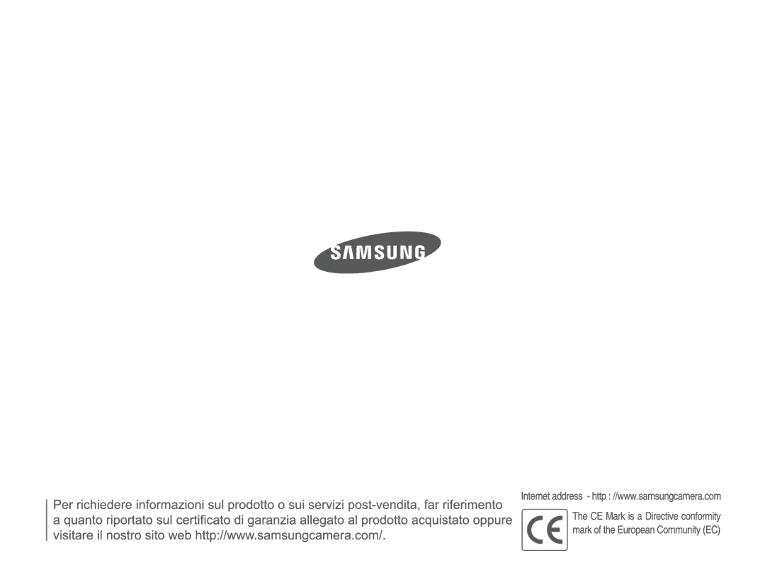 Samsung EC-PL50ZABA/IT, EC-PL50ZBBP/IT, EC-PL50ZSBP/IT, EC-PL50ZSBA/IT, EC-PL50ZABP/IT, EC-PL50ZPBP/IT manual 