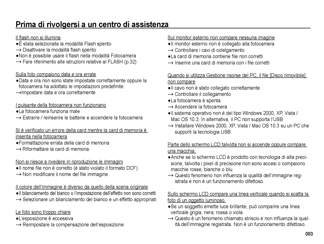 Samsung EC-PL50ZBBP/IT, EC-PL50ZABA/IT manual Il flash non si illumina, Reimpostare la compensazione dell’esposizione 