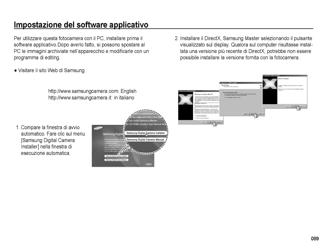 Samsung EC-PL50ZBBP/IT, EC-PL50ZABA/IT manual Impostazione del software applicativo, Visitare il sito Web di Samsung 