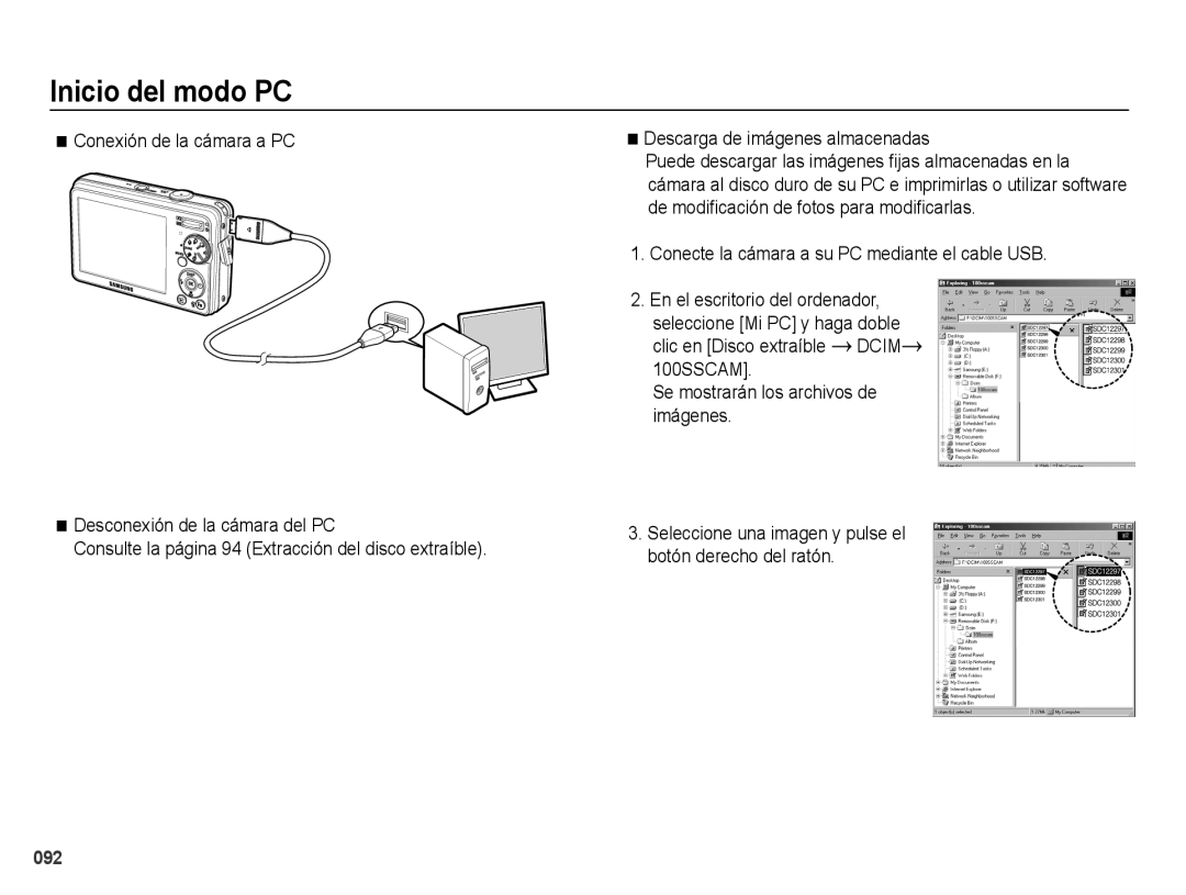 Samsung EC-PL50ZABP/E1, EC-PL50ZPBP/E1, EC-PL50ZBBP/E1 manual Seleccione una imagen y pulse el botón derecho del ratón 