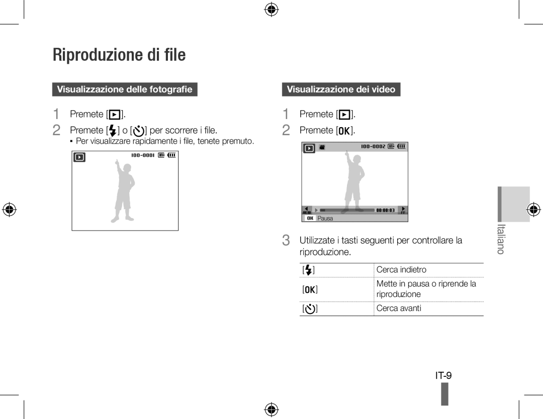 Samsung EC-PL50ZSBA/RU, EC-PL50ZPBP/FR Riproduzione di file, Visualizzazione delle fotografie, Visualizzazione dei video 