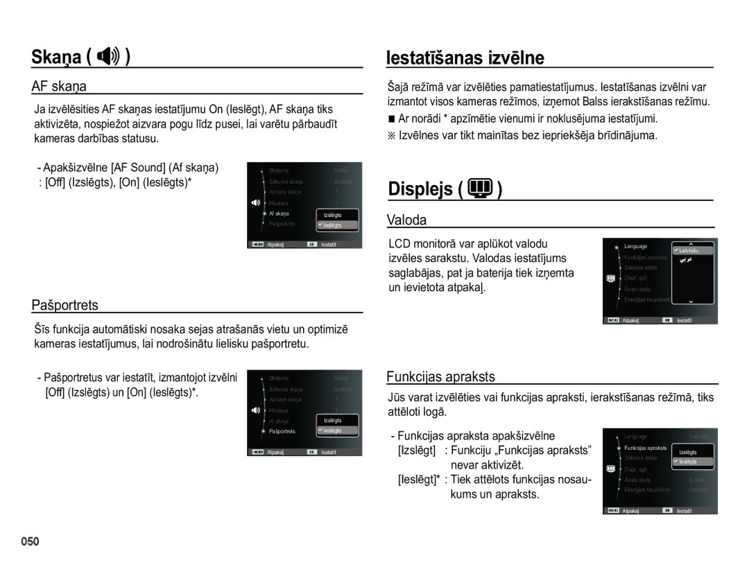 Samsung EC-PL50ZSBP/RU, EC-PL50ZBBP/RU, EC-PL50ZABP/RU manual HVWDWƯãDQDVLYƝOQH, $Vndƽd, 3DãSRUWUHWV, XqnflmdvDsudnvwv 