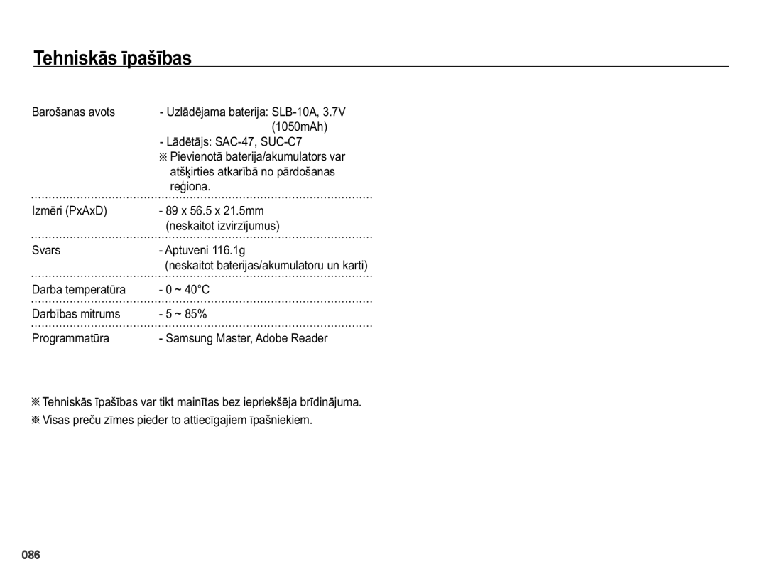 Samsung EC-PL50ZSBP/RU, EC-PL50ZBBP/RU, EC-PL50ZABP/RU  /ƗGƝWƗMV6$&68&&, Uhƨlrqd, 6YDUV$SWXYHQLJ 