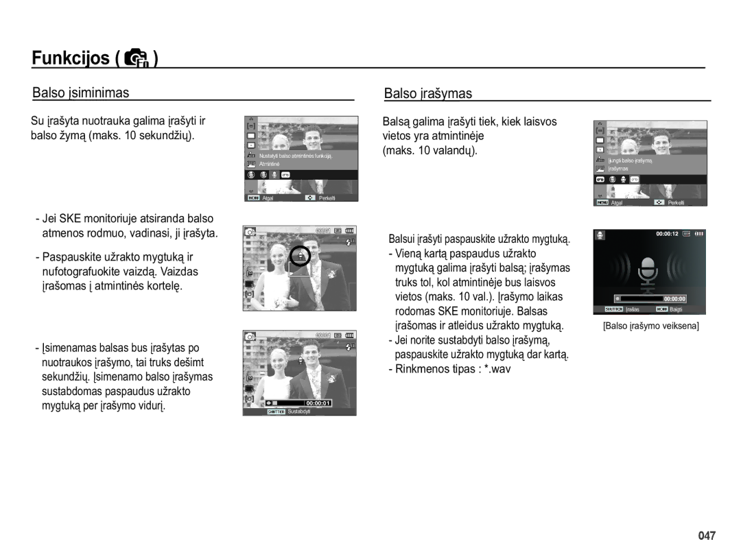 Samsung EC-PL50ZSBP/RU manual DovrƳvlplqlpdv, DOVRƳUDã\PDV, EDOVRå\PąPDNVVHNXQGåLǐ,  5LQNPHQRVWLSDVZDY 