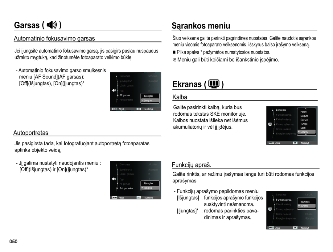 Samsung EC-PL50ZSBP/RU, EC-PL50ZBBP/RU 6ąUDQNRVPHQLX, Nudqdv , $XwrpdwlqlrIrnxvdylprJduvdv, Doed, $Xwrsruwuhwdv 