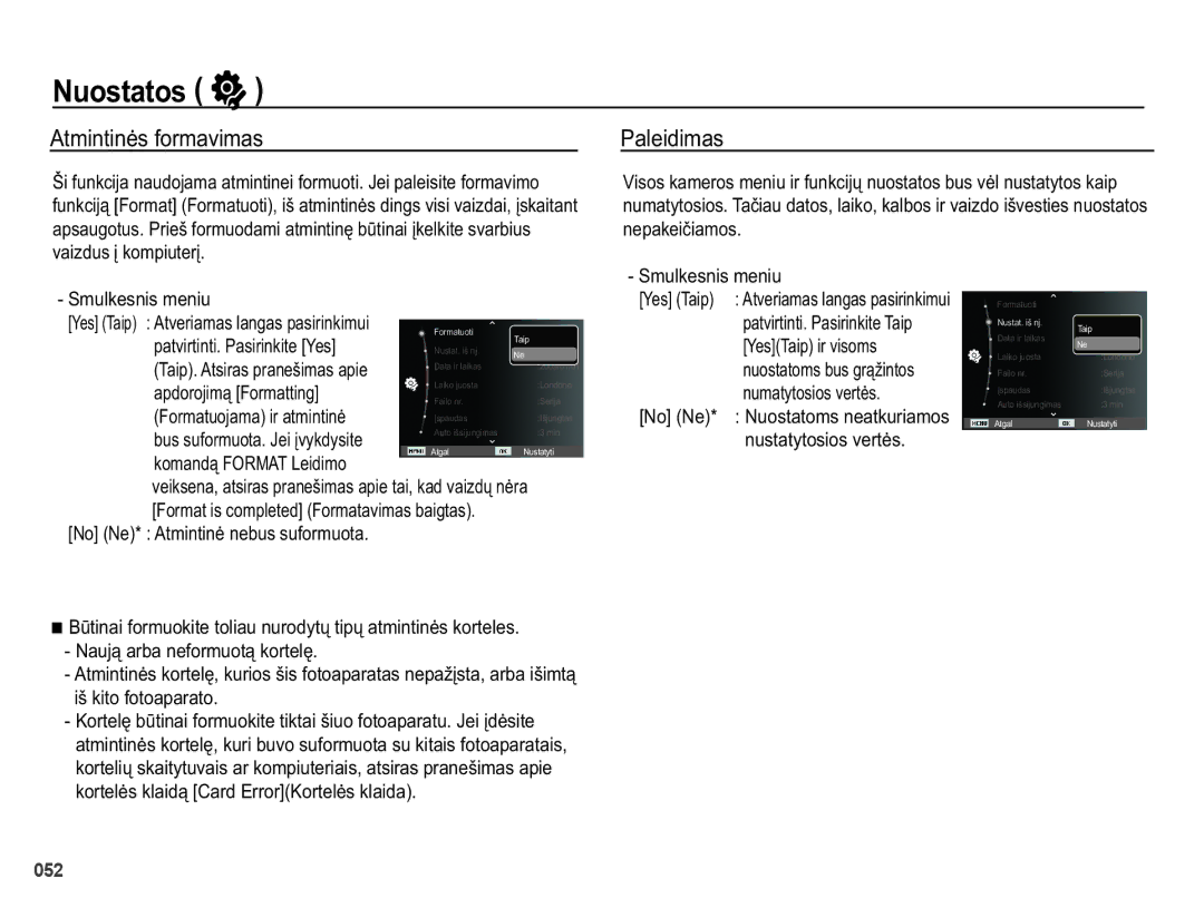 Samsung EC-PL50ZABP/RU, EC-PL50ZSBP/RU, EC-PL50ZBBP/RU manual 1XRVWDWRV, $WPLQWLQơVIRUPDYLPDV, 3DOHLGLPDV 