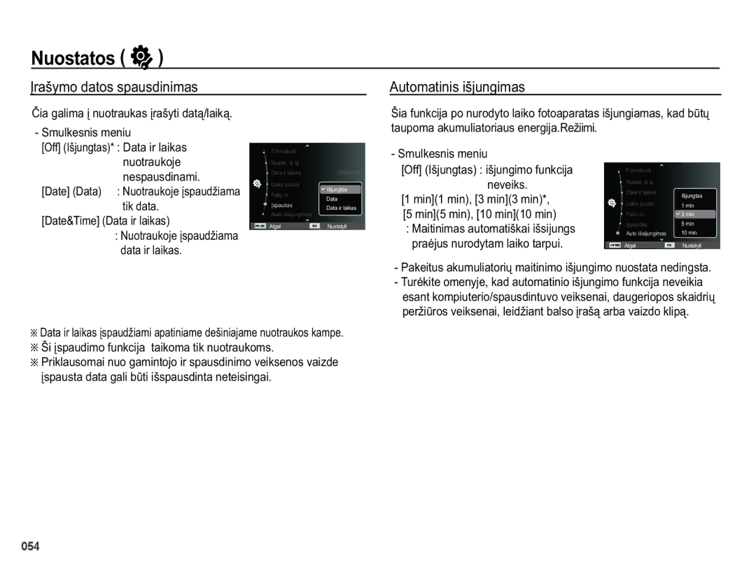 Samsung EC-PL50ZBBP/RU manual ƲUDã\PRGDWRVVSDXVGLQLPDV, $XWRPDWLQLVLãMXQJLPDV, WDXSRPDDNXPXOLDWRULDXVHQHUJLMD5HåLLPL 