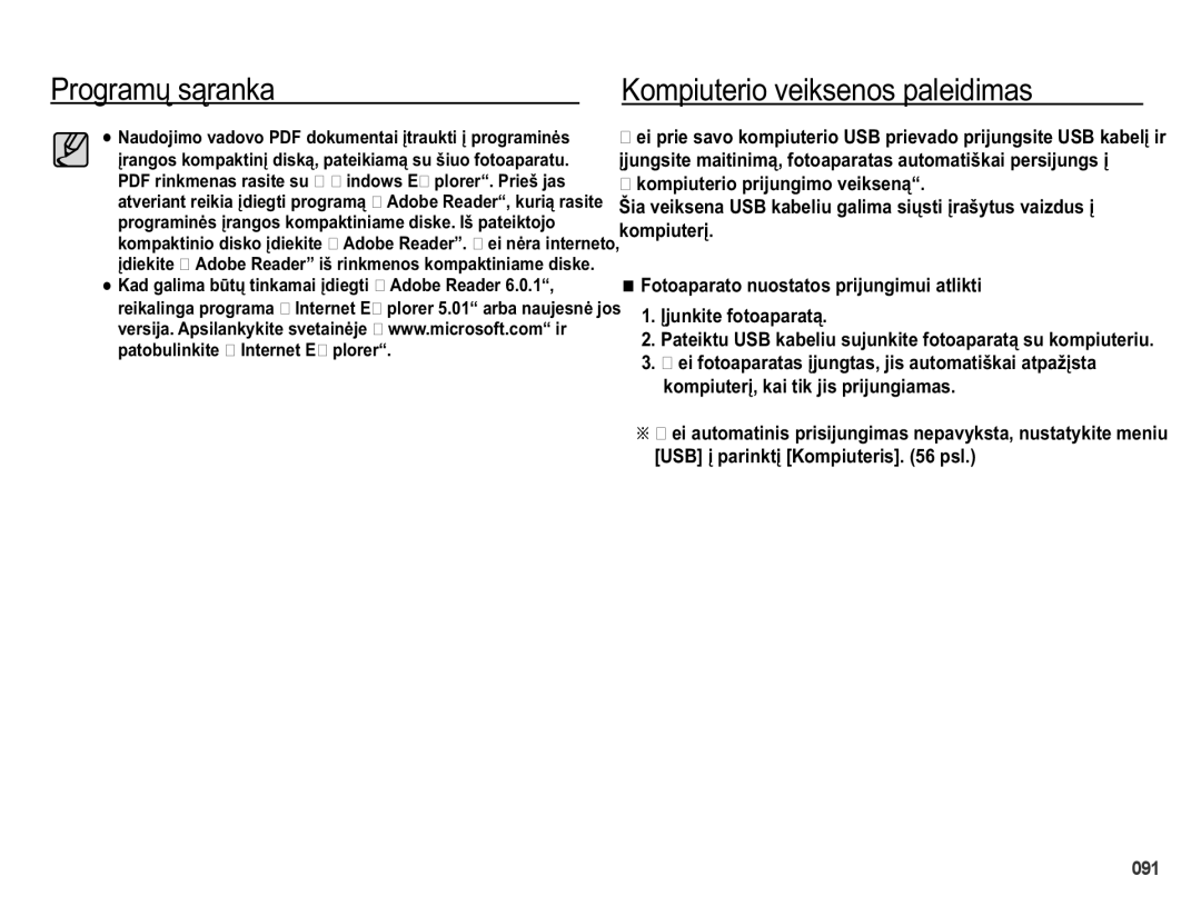 Samsung EC-PL50ZABP/RU manual 3URJUDPǐVąUDQND.RPSLXWHULRYHLNVHQRVSDOHLGLPDV, NrpslxwhuƴNdlWlnMlvSulmxqjldpdv 