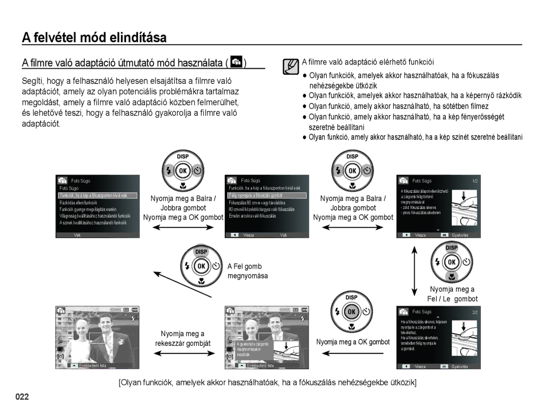 Samsung EC-PL51ZZBPBIT, EC-PL51ZZBPAE1 manual Jobbra gombot, Nyomja meg a Fel / Le gombot, Nyomja meg a Rekeszzár gombját 