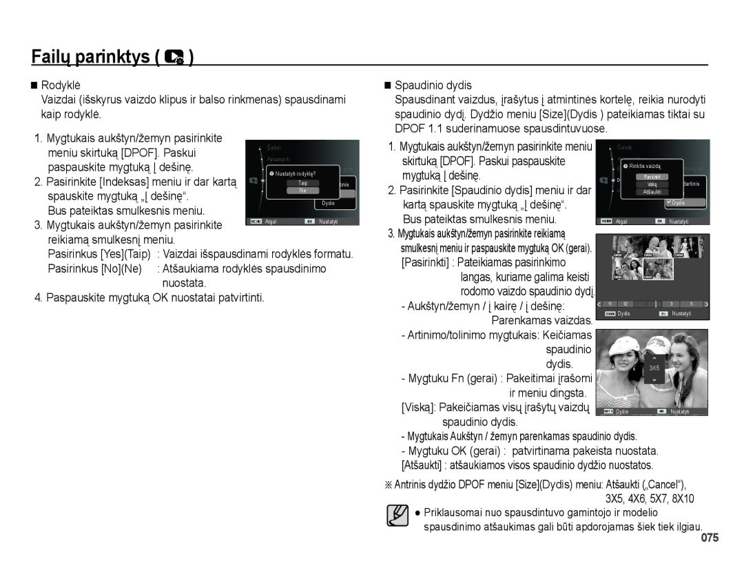 Samsung EC-PL51ZZBPARU manual Paspauskite mygtuką Į dešinę, Spauskite mygtuką „Į dešinę, Bus pateiktas smulkesnis meniu 