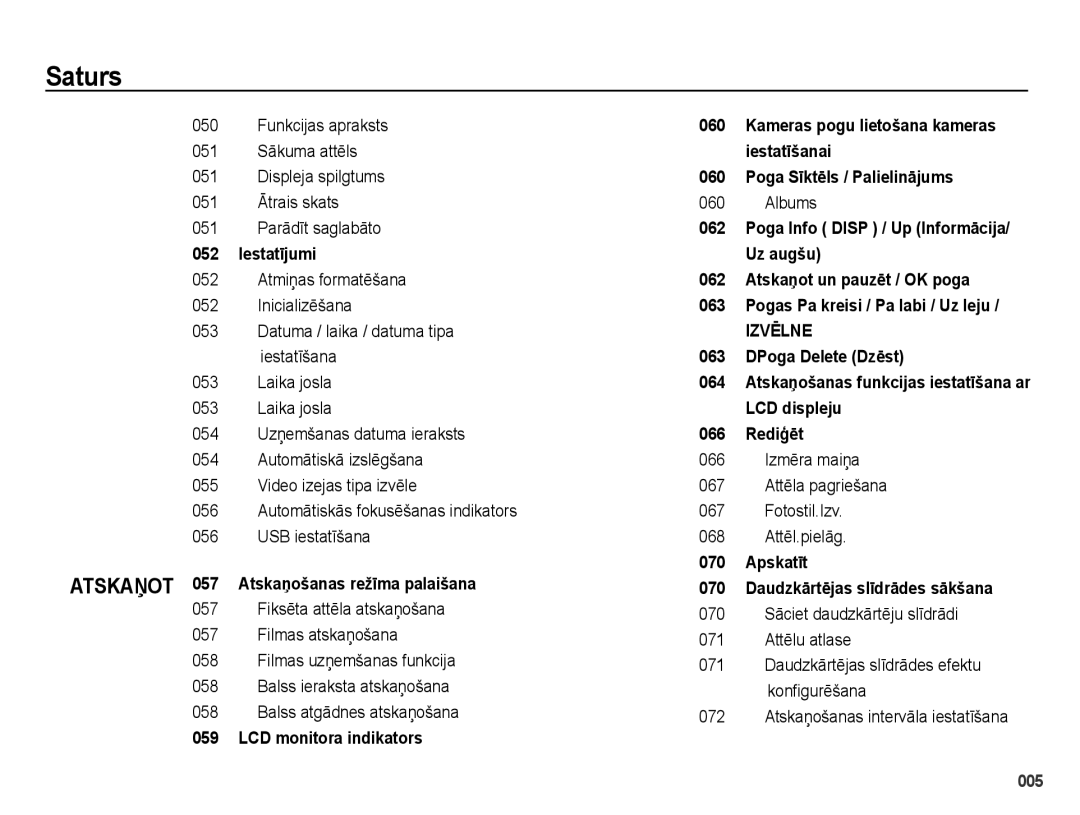 Samsung EC-PL51ZZBPARU, EC-PL51ZZBPBRU manual Iestatījumi, Albums 