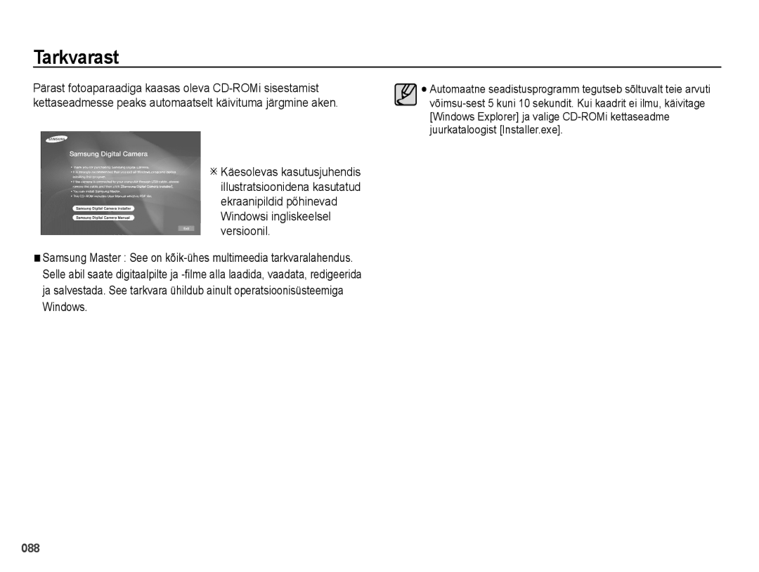 Samsung EC-PL51ZZBPBRU, EC-PL51ZZBPARU manual Tarkvarast 