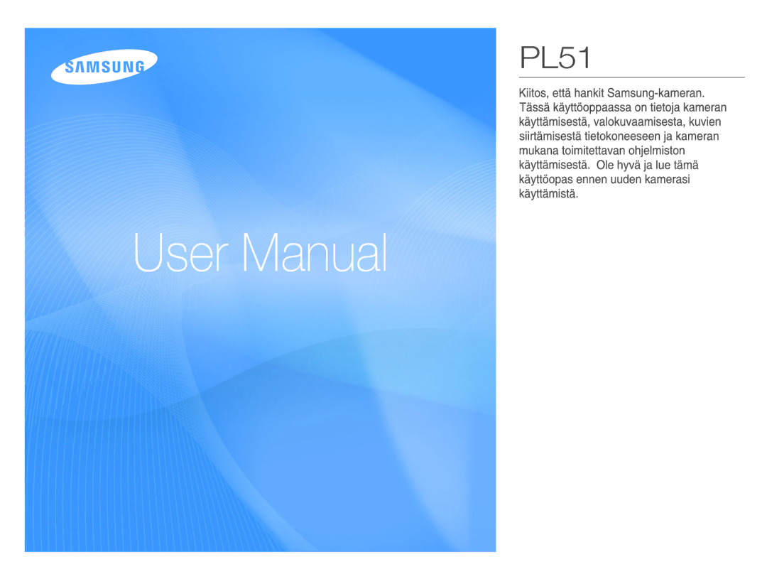 Samsung EC-PL51ZZBPNE2, EC-PL51ZZBPBE2, EC-PL51ZZBPRE2, EC-PL51ZZBPAE2 manual 