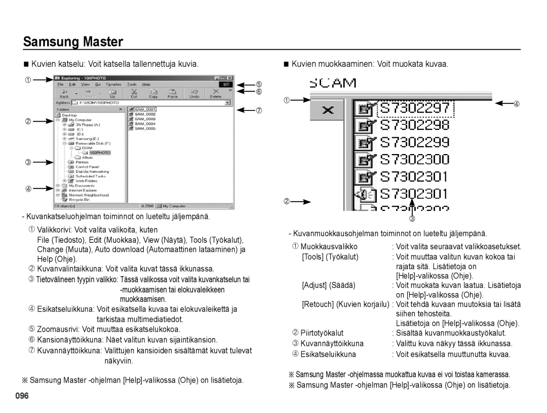 Samsung EC-PL51ZZBPNE2 manual Kuvien katselu Voit katsella tallennettuja kuvia, Kuvien muokkaaminen Voit muokata kuvaa 