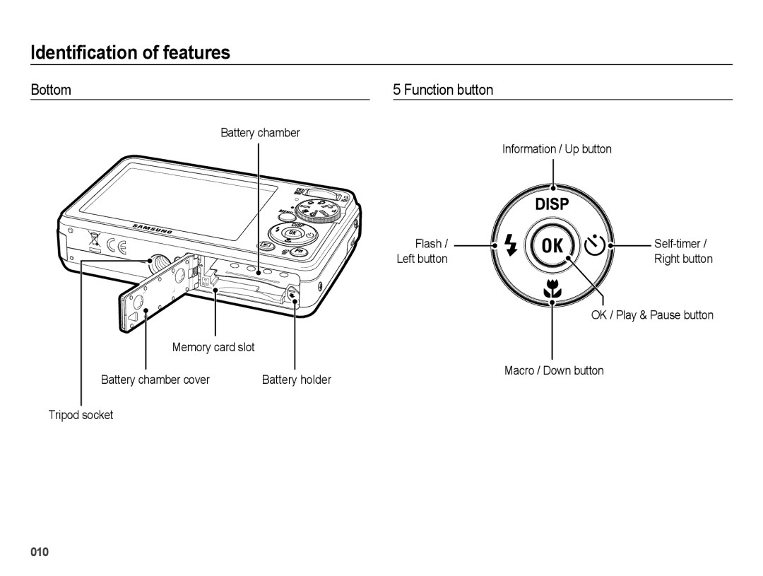 Samsung EC-PL51ZZDPAME, EC-PL51ZZBPRE1, EC-PL51ZZBPAE1, EC-PL51ZZBPNE1, EC-PL51ZZBPAIT, EC-PL51ZZBPBE1 Bottom, Function button 