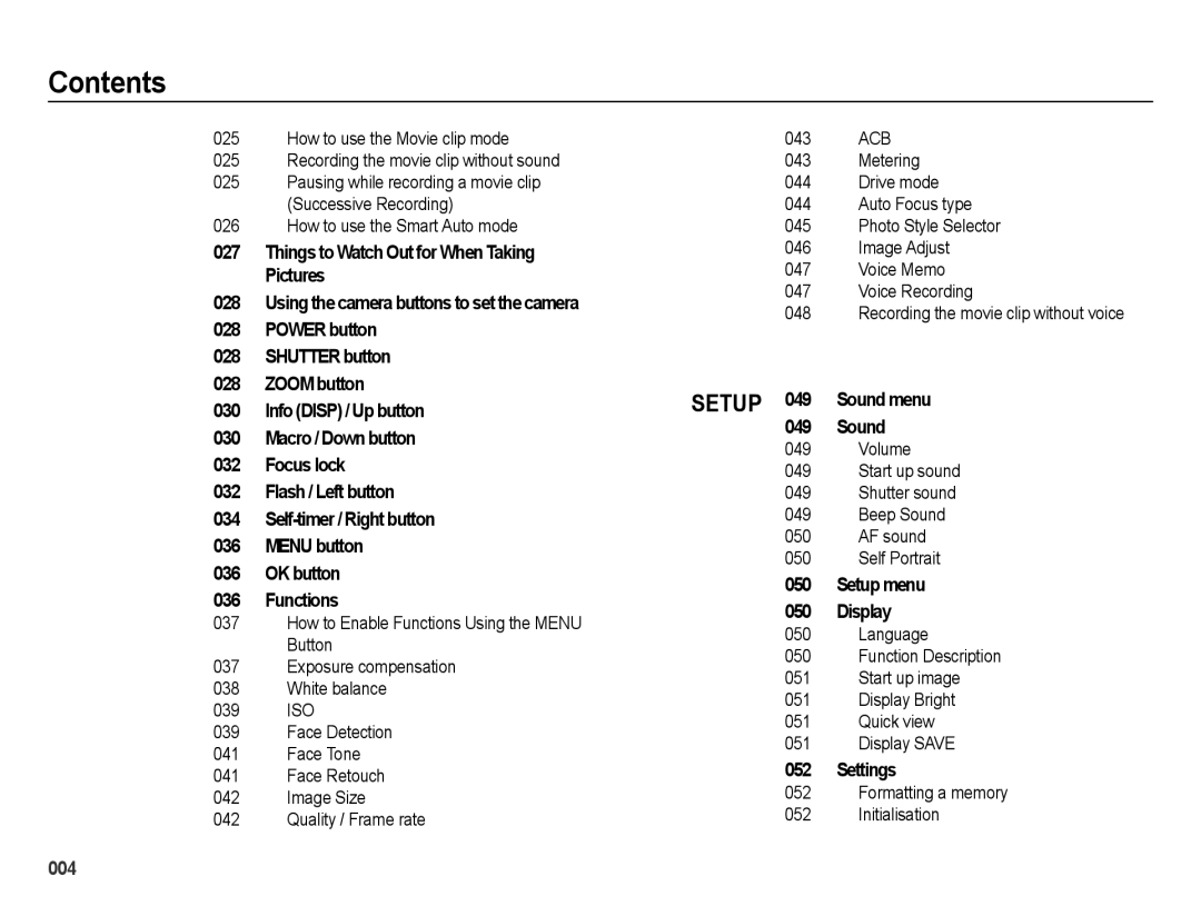 Samsung EC-PL51ZZBPRIT, EC-PL51ZZBPRE1, EC-PL51ZZBPAE1, EC-PL51ZZBPNE1, EC-PL51ZZBPAIT Formatting a memory Initialisation 