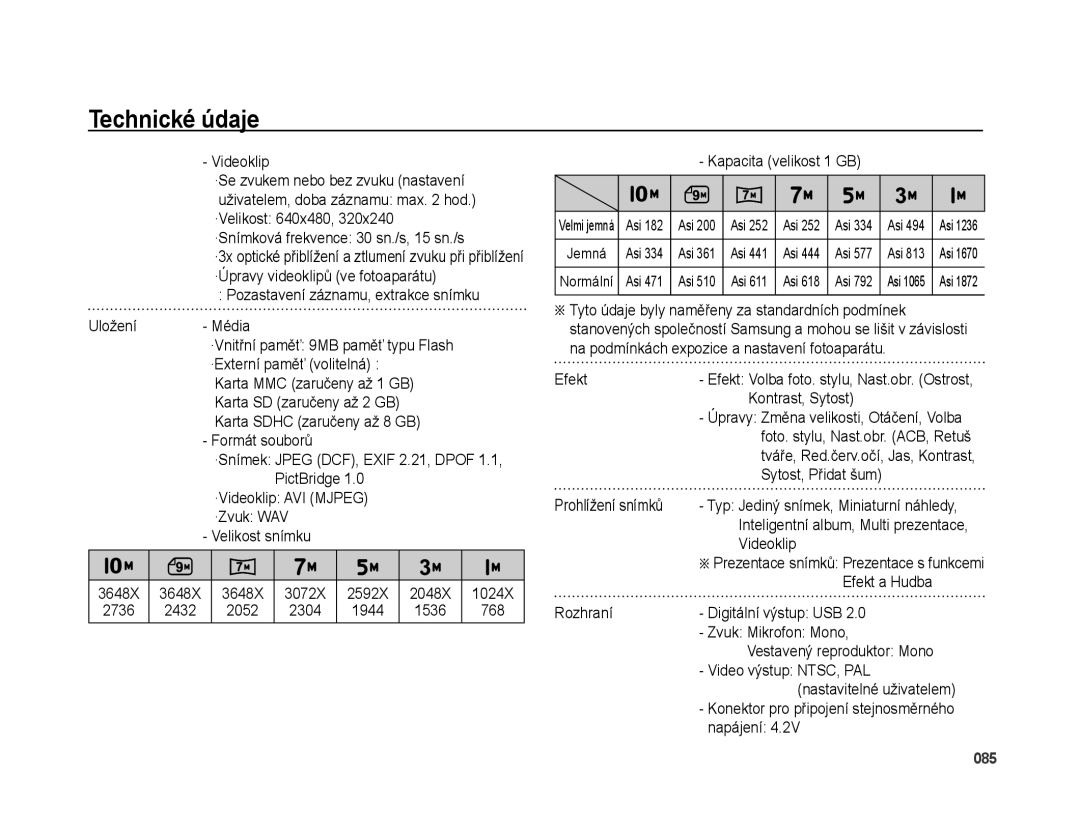 Samsung EC-PL51ZZBPRE3 manual Pozastavení záznamu, extrakce snímku Uložení Média, Karta MMC zaručeny až 1 GB, Efekt 