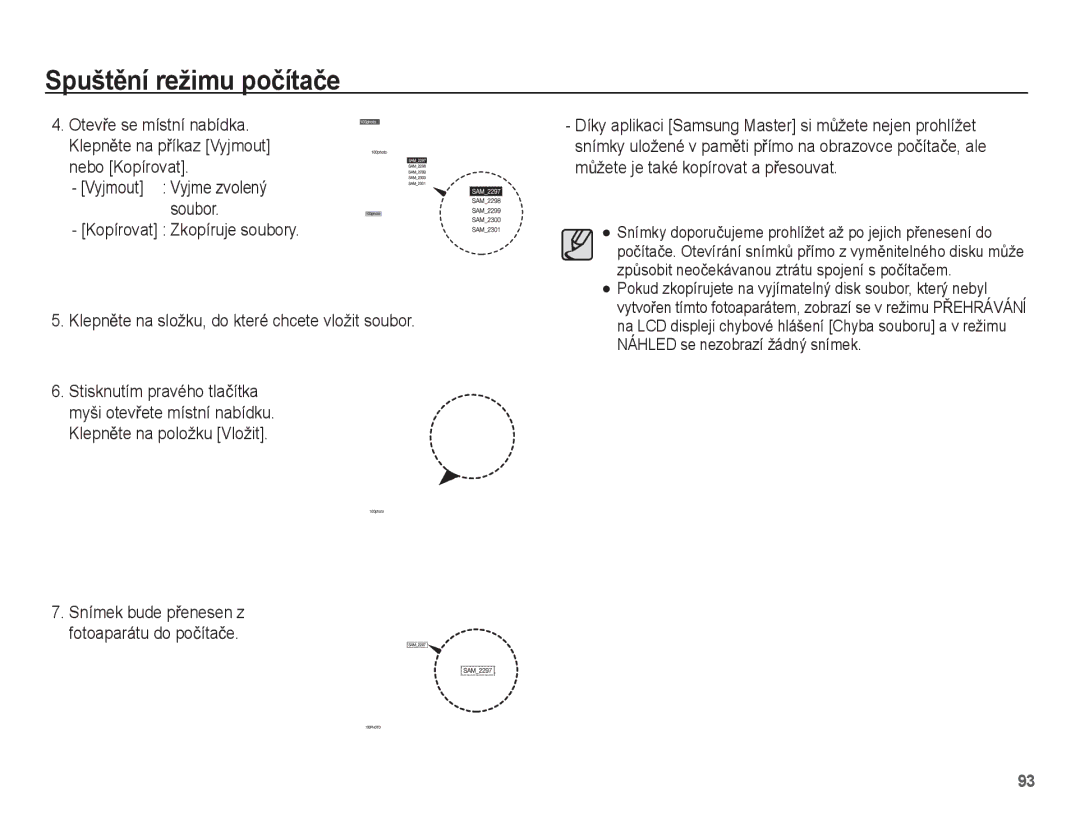 Samsung EC-PL55ZZBPSE3, EC-PL55ZZBPUE3, EC-PL55ZZBPBE3, EC-PL55ZZBPRE3 manual Vyjmout Vyjme zvolený soubor 