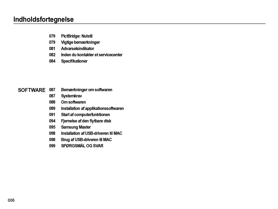 Samsung EC-PL60ZSBP/E2, EC-PL60ZABP/E2, EC-PL60ZBBP/E2, EC-PL60ZPBP/E2 manual 099 Spørgsmål OG Svar 