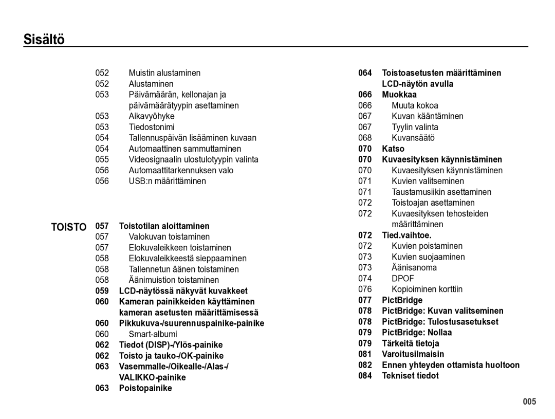 Samsung EC-PL60ZPBP/E2 manual Muistin alustaminen Alustaminen, Smart-albumi, Kuvaesityksen tehosteiden määrittäminen 