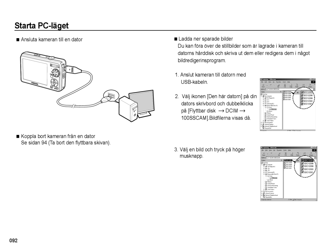 Samsung EC-PL60ZBBP/E2, EC-PL60ZABP/E2, EC-PL60ZPBP/E2, EC-PL60ZSBP/E2 manual Välj en bild och tryck på höger musknapp 