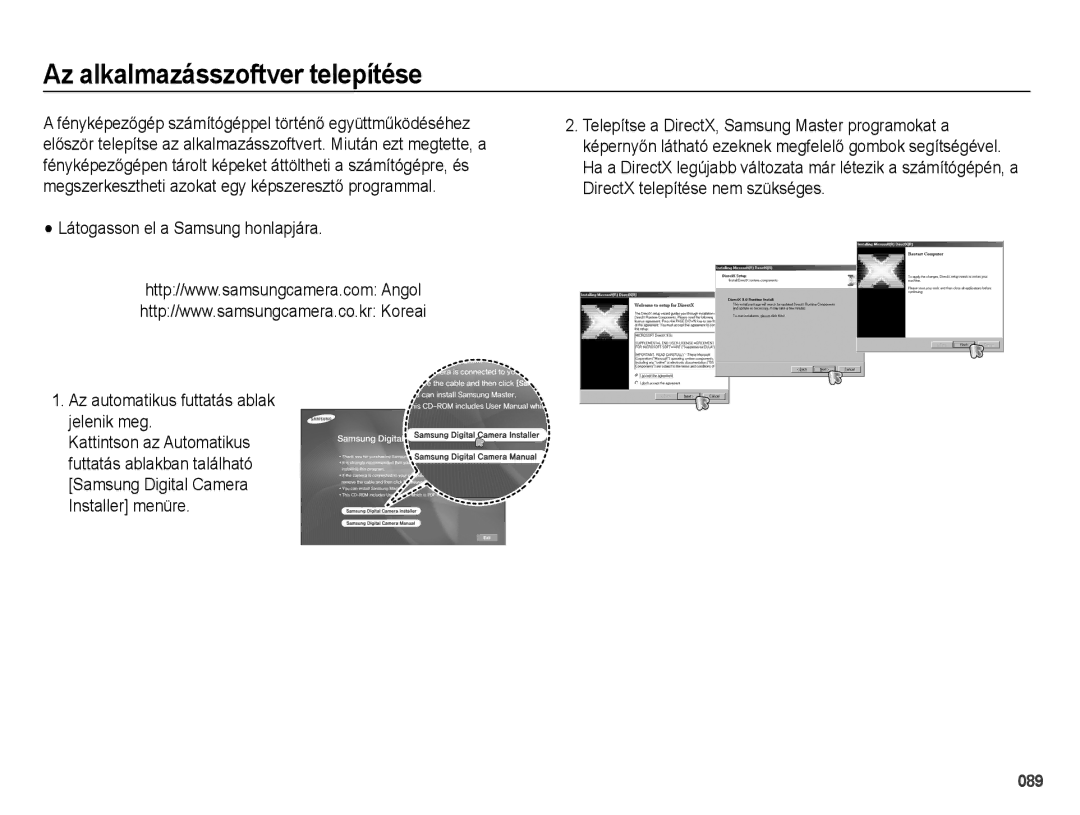 Samsung EC-PL60ZABP/IT, EC-PL60ZABP/E1, EC-PL60ZBBP/E3, EC-PL60ZPBP/E3, EC-PL60ZSBP/E3 manual Az alkalmazásszoftver telepítése 