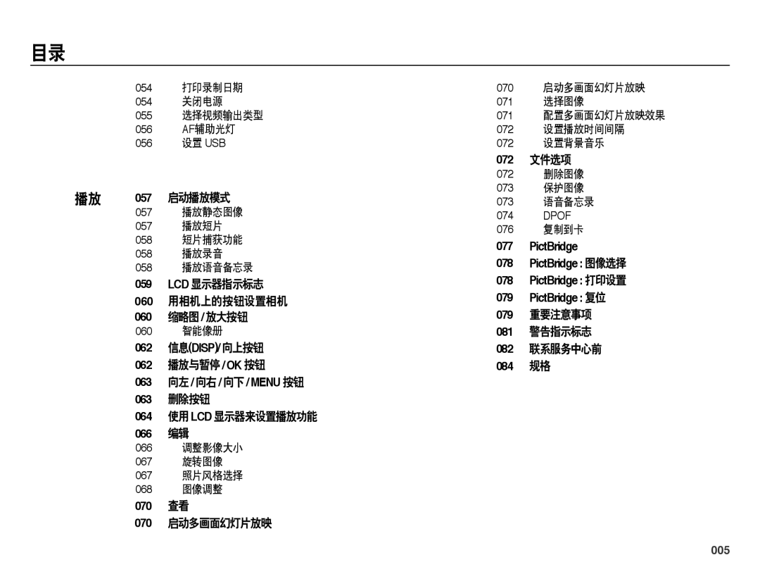 Samsung EC-PL60ZABP/IT, EC-PL60ZABP/E1, EC-PL60ZBBP/E3, EC-PL60ZPBP/E3, EC-PL60ZSBP/E3, EC-PL60ZABP/E3 manual 005 