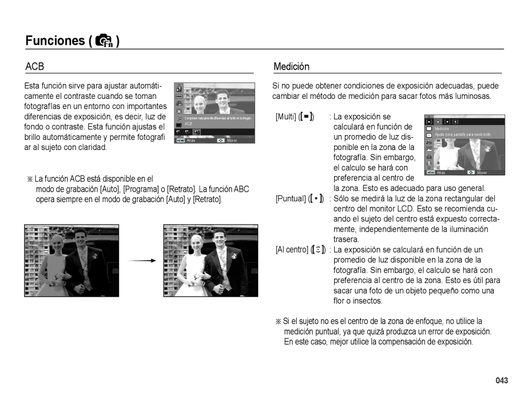 Samsung EC-PL60ZPBP/E1, EC-PL60ZBBP/E1, EC-PL60ZSBP/E1, EC-PL60ZABP/E1 manual Medición 