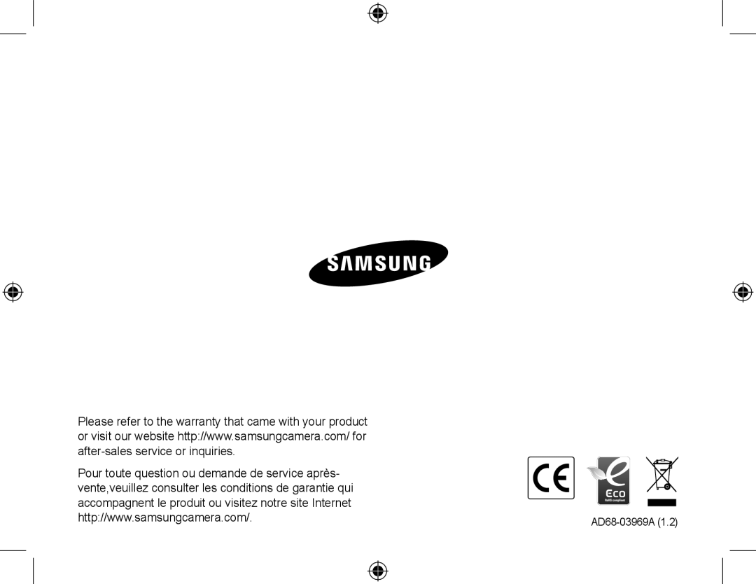 Samsung EC-PL60ZPBP/E3, EC-PL60ZPBP/FR, EC-PL60ZBBP/FR, EC-PL60ZSBP/FR, EC-PL60ZABP/FR, EC-PL60ZOBP/FR manual AD68-03969A 