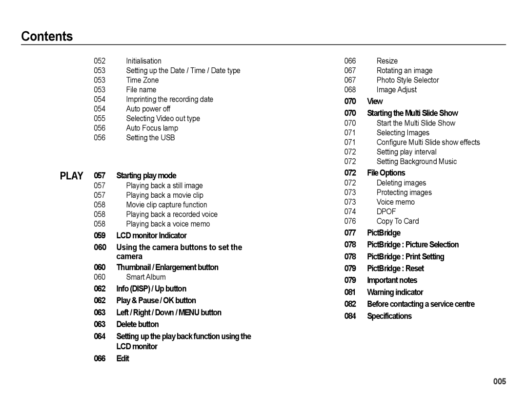 Samsung EC-PL60ZABP/IT, EC-PL60ZPBP/FR manual Smart Album, Resize Rotating an image Photo Style Selector Image Adjust 