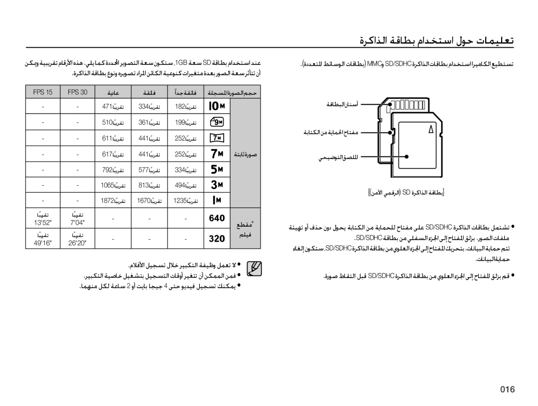 Samsung EC-PL60ZSBP/ME, EC-PL60ZPBP/ME ﺮﻴﺒﻜﺘﻟﺍ ﺔﻴﺻﺎﺧ ﻞﻴﻐﺸﺘﺑ ﻞﻴﺠﺴﺘﻟﺍ ﺕﺎﻗﻭﺃ ﺮﻴﻐﺘﺗ ﻥﺃ ﻦﻜﻤﻤﻟﺍ ﻦﻤﻓt, ﺔﻘﺋﺎﻓ ﹰﺍﺪﺟﺔﻘﺋﺎﻓ, ﻊﻄﻘﻣ 