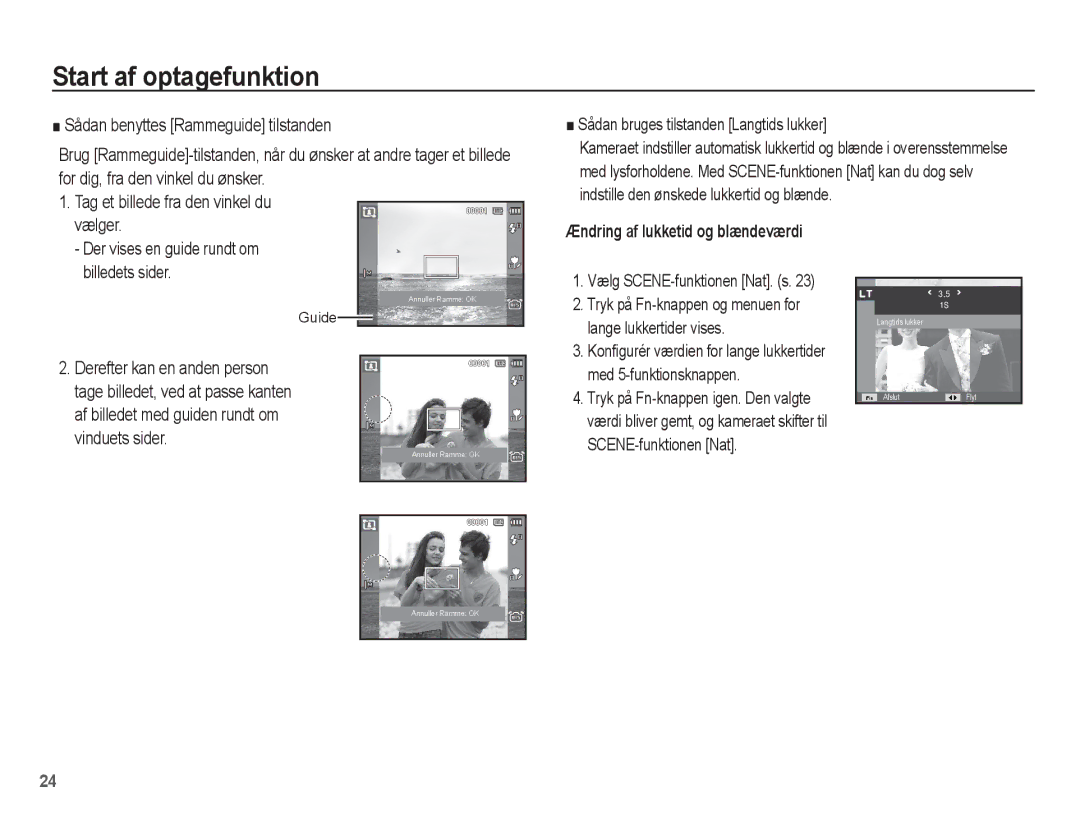 Samsung EC-PL65ZABA/E1, EC-PL65ZBBP/E2, EC-PL65ZPBP/E2, EC-PL65ZABP/E2 Vælger, Der vises en guide rundt om billedets sider 