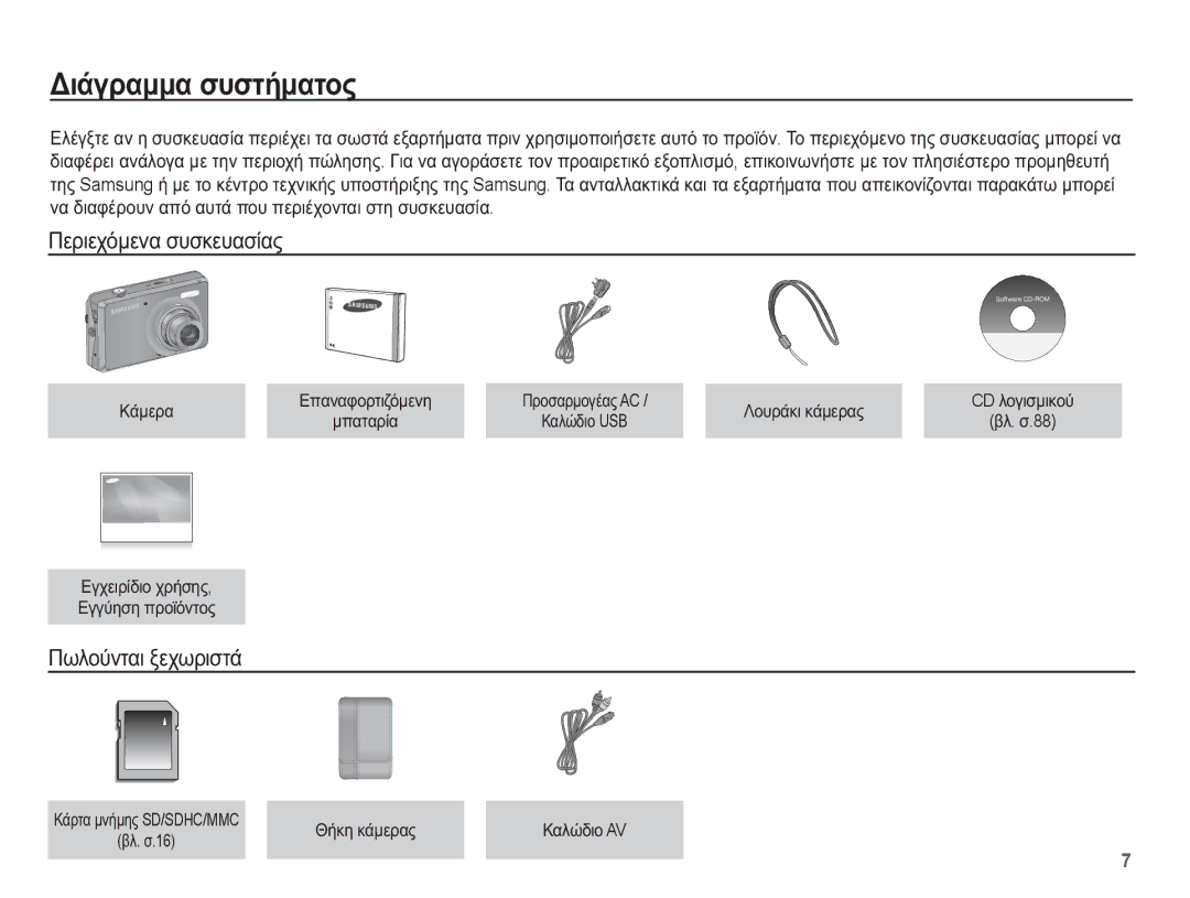 Samsung EC-PL65ZABP/E3, EC-PL65ZBBP/E3, EC-PL65ZPBP/E3 ǺȚȐȖȡĮȝȝĮ ıȣıĲȒȝĮĲȠȢ, ȆİȡȚİȤȩȝİȞĮ ıȣıțİȣĮıȓĮȢ, Ȇȧȝƞȫȟĳįț ȟİȤȦȡȚıĲȐ 