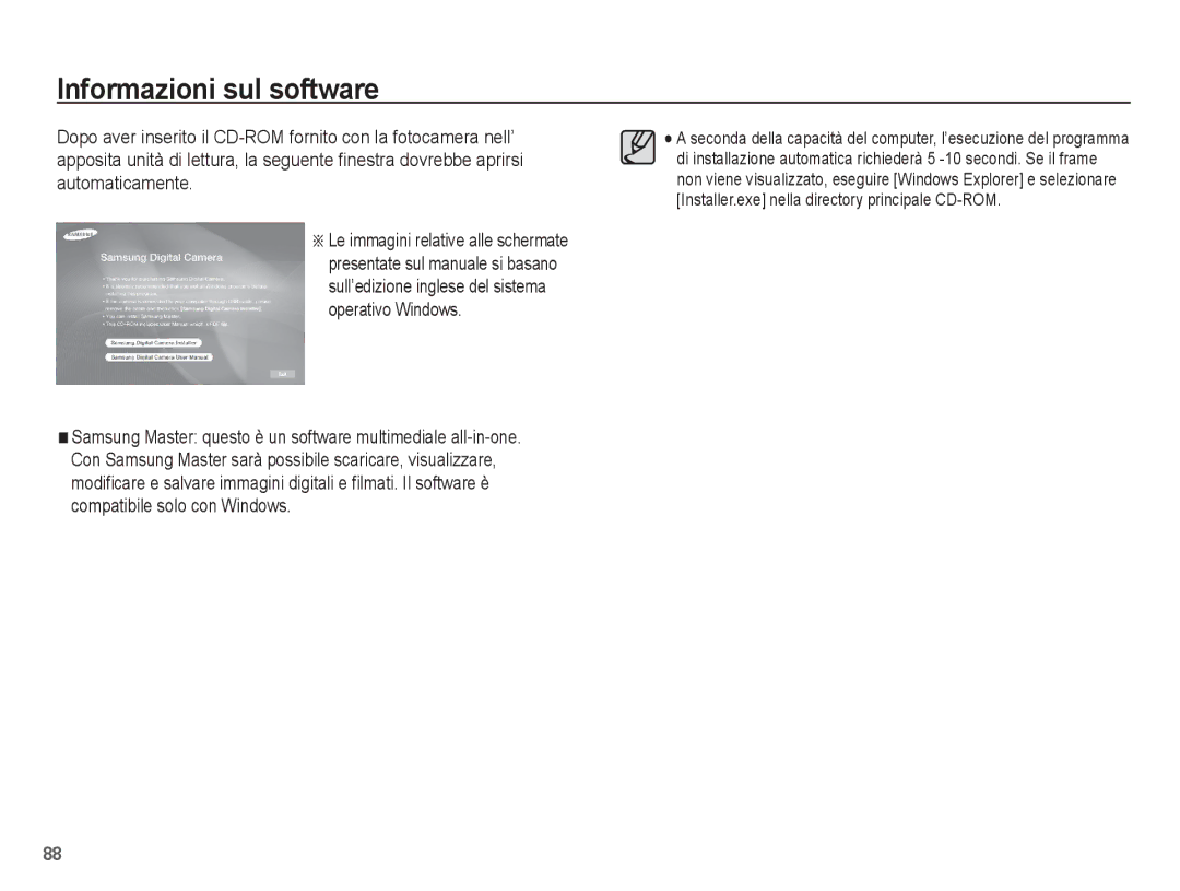 Samsung EC-PL65ZPBP/IT, EC-PL65ZABP/IT, EC-PL65ZBBP/IT, EC-PL65ZBBA/IT, EC-PL65ZRBA/IT manual Informazioni sul software 