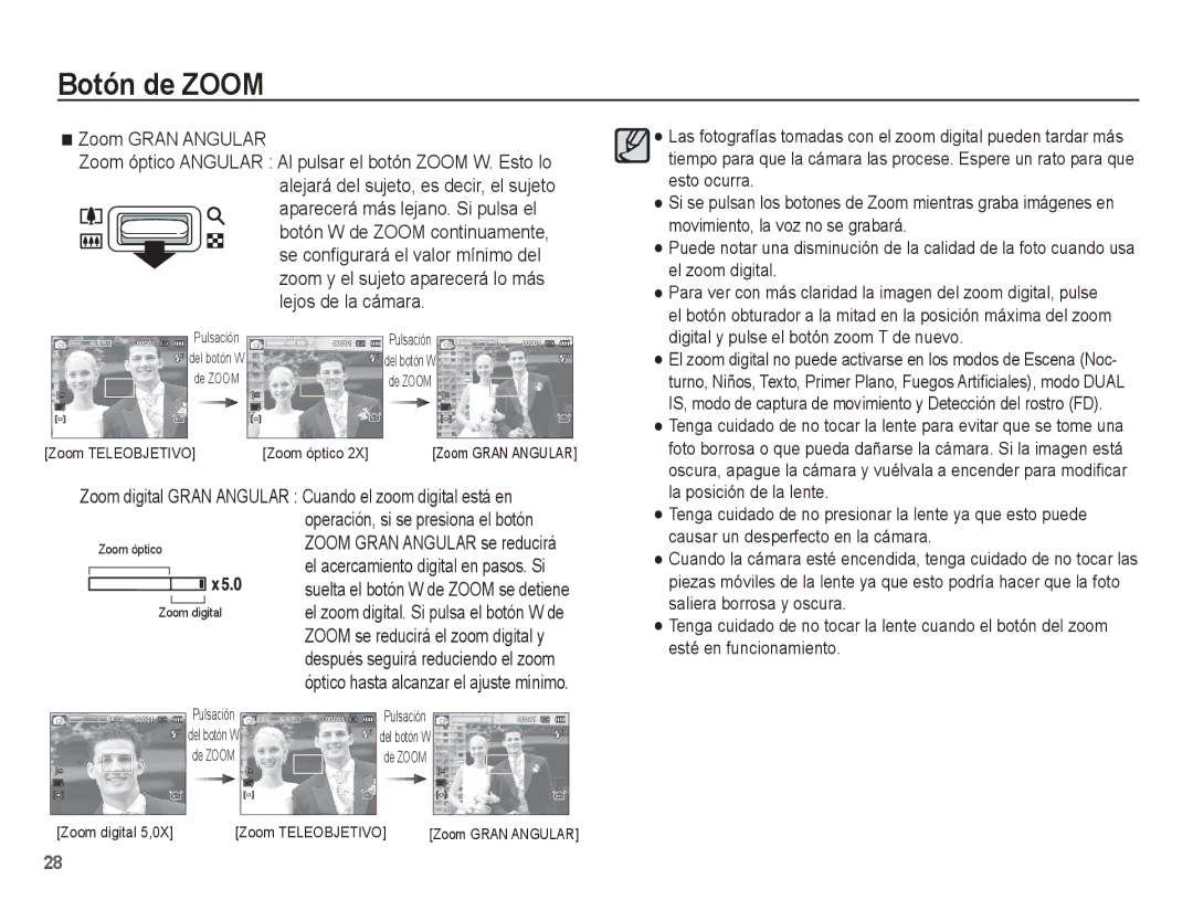 Samsung EC-PL65ZABP/CO, EC-PL65ZBBP/E1 manual Operación, si se presiona el botón 