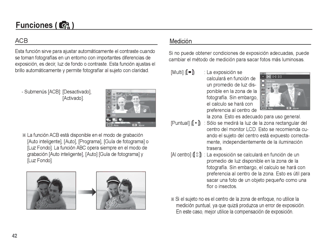 Samsung EC-PL65ZABP/CO, EC-PL65ZBBP/E1 manual Medición 