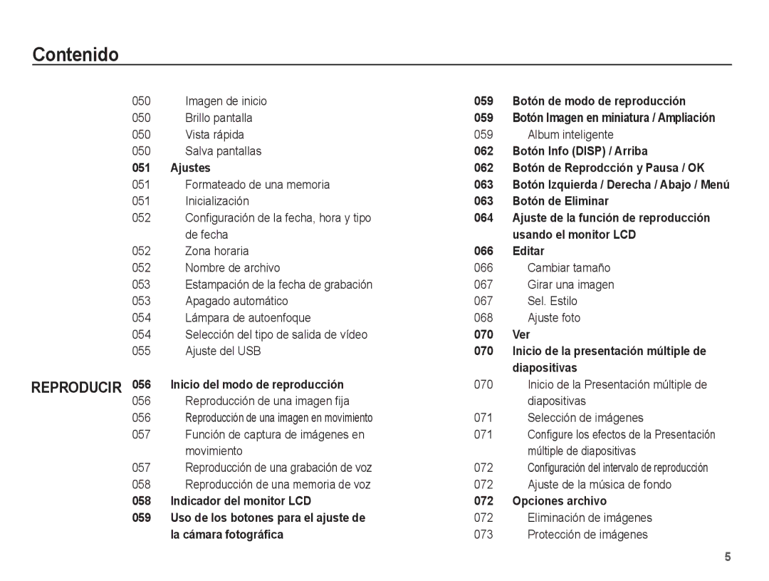 Samsung EC-PL65ZBBP/E1, EC-PL65ZABP/CO Album inteligente, Cambiar tamaño Girar una imagen, Ajuste de la música de fondo 