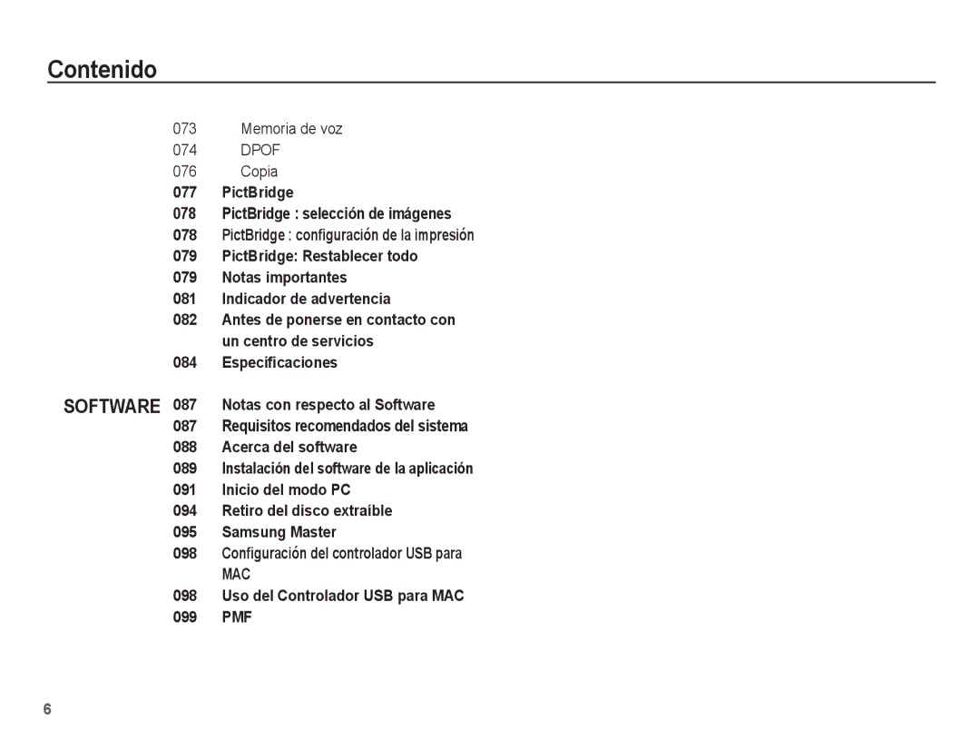 Samsung EC-PL65ZABP/CO, EC-PL65ZBBP/E1 manual Memoria de voz Dpof Copia 