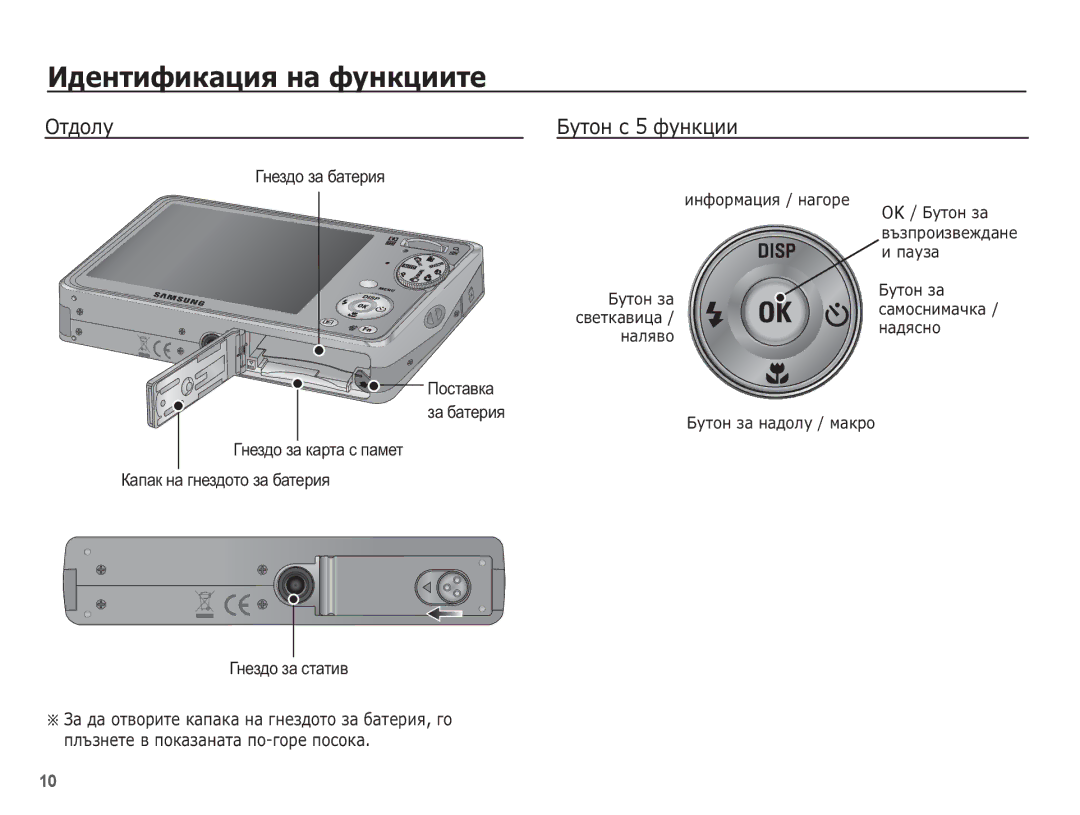 Samsung EC-PL65ZSBP/E3, EC-PL65ZBBP/RU, EC-PL65ZABP/E3, EC-PL65ZBBP/E3 manual ǶȚȌȖȓț, Ƚɧɟɡɞɨ ɡɚ ɛɚɬɟɪɢɹ, Ɉɨɫɬɚɜɤɚ Ɡɚ ɛɚɬɟɪɢɹ 