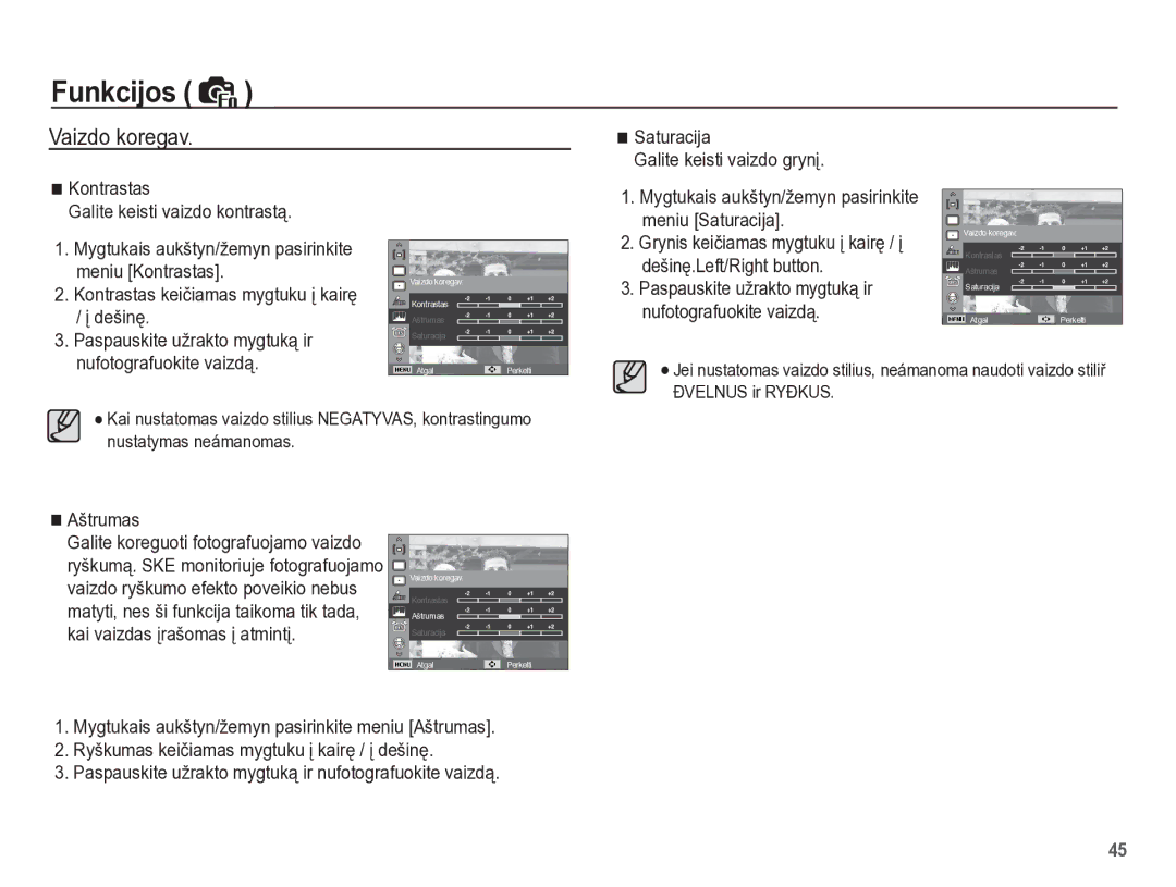 Samsung EC-PL65ZBBP/RU manual Vaizdo koregav 