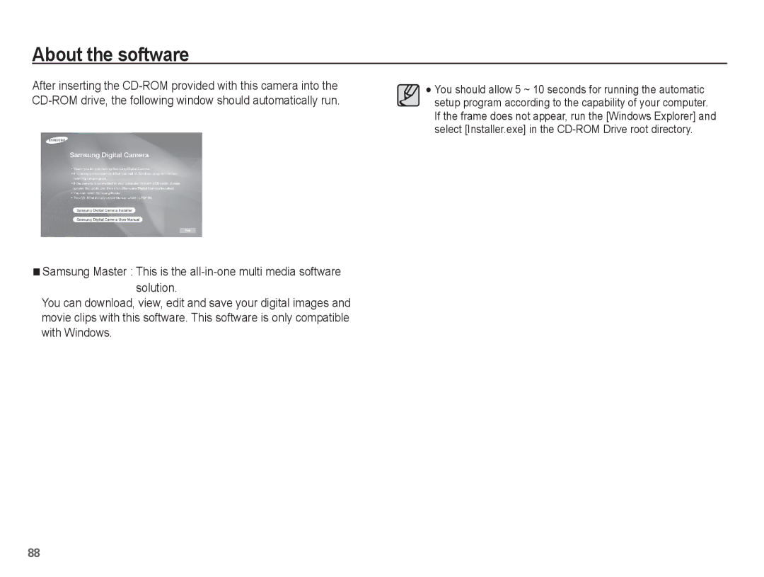 Samsung EC-PL65ZSBP/E2, EC-PL65ZRBP/FR, EC-PL65ZABP/FR, EC-PL65ZSBP/FR, EC-PL65ZBBP/FR, EC-PL65ZPBP/FR manual About the software 