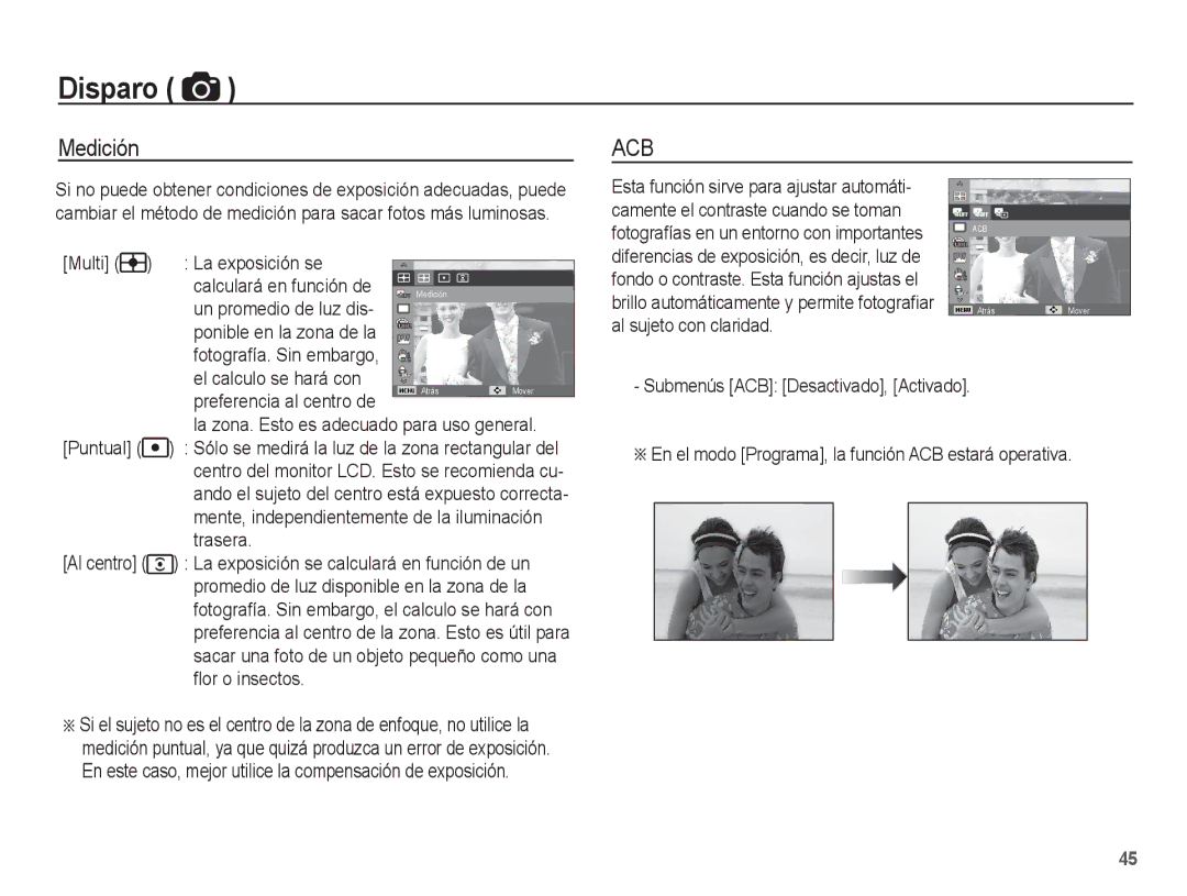 Samsung EC-PL80ZZBPBE1 manual Medición 