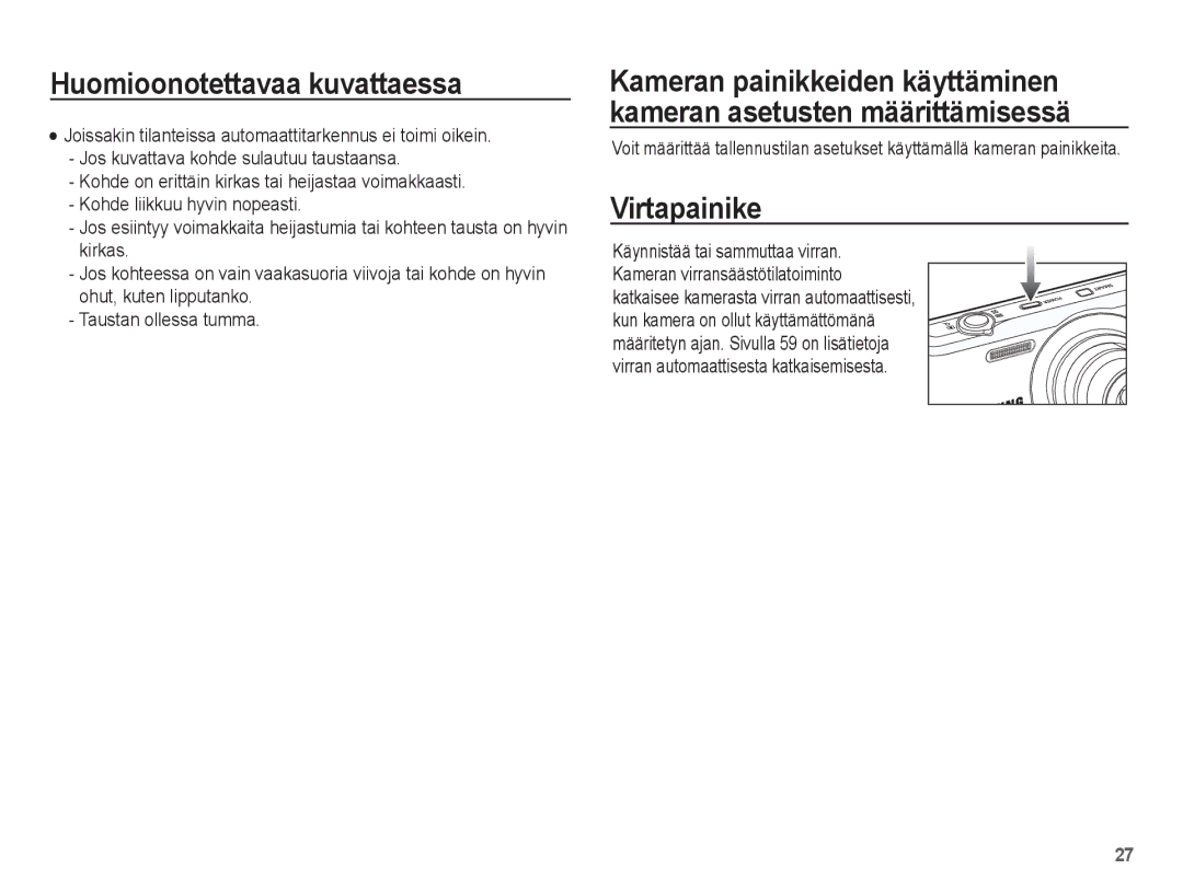 Samsung EC-PL80ZZBPBE2, EC-PL80ZZBPLE2 manual Virtapainike 