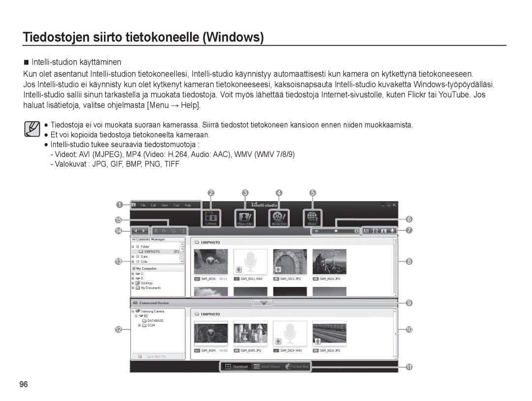 Samsung EC-PL80ZZBPLE2, EC-PL80ZZBPBE2 manual Intelli-studion käyttäminen 