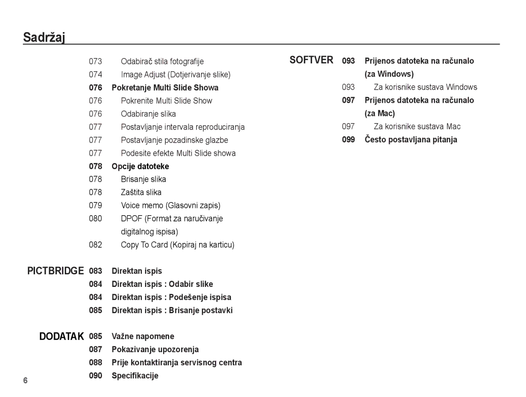 Samsung EC-PL80ZZBPSE3, EC-PL80ZZBPBE3, EC-PL80ZZBPLE3 manual Za korisnike sustava Windows, Za korisnike sustava Mac 