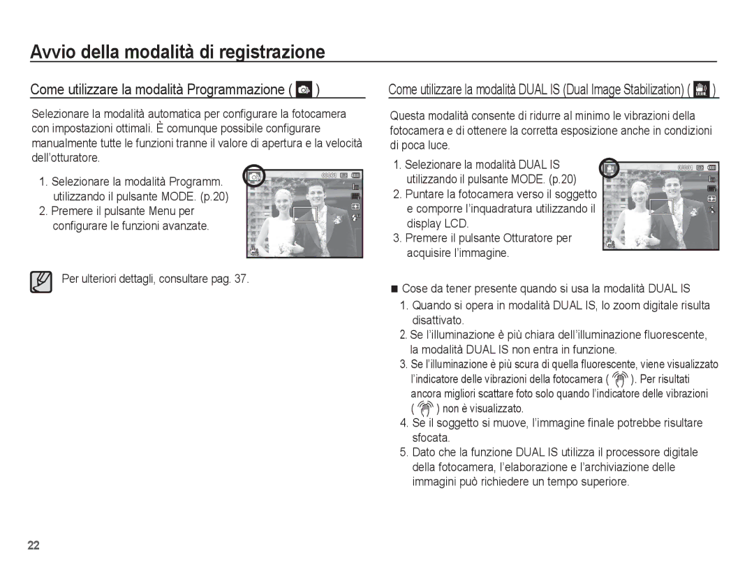 Samsung EC-PL80ZZBPRIT, EC-PL80ZZBPBIT Come utilizzare la modalità Programmazione, Per ulteriori dettagli, consultare pag 