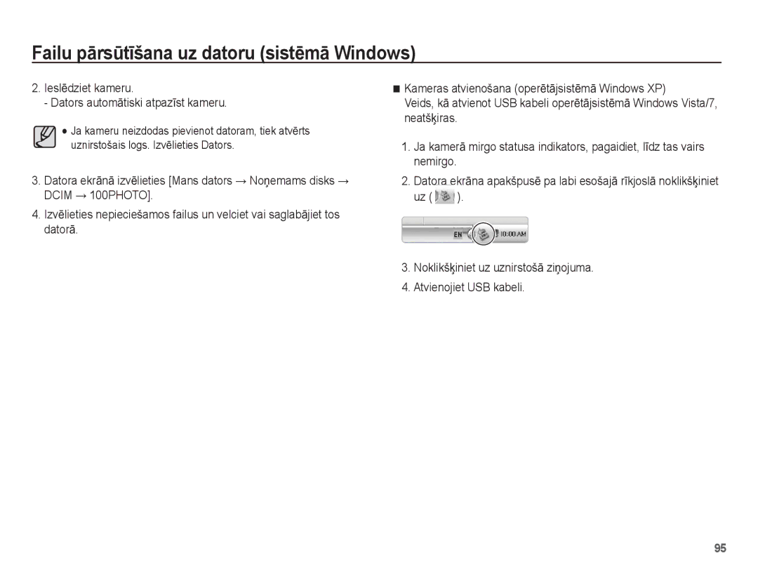 Samsung EC-PL80ZZBPSRU, EC-PL80ZZBPBRU manual IeslƝdziet kameru Dators automƗtiski atpazƯst kameru 