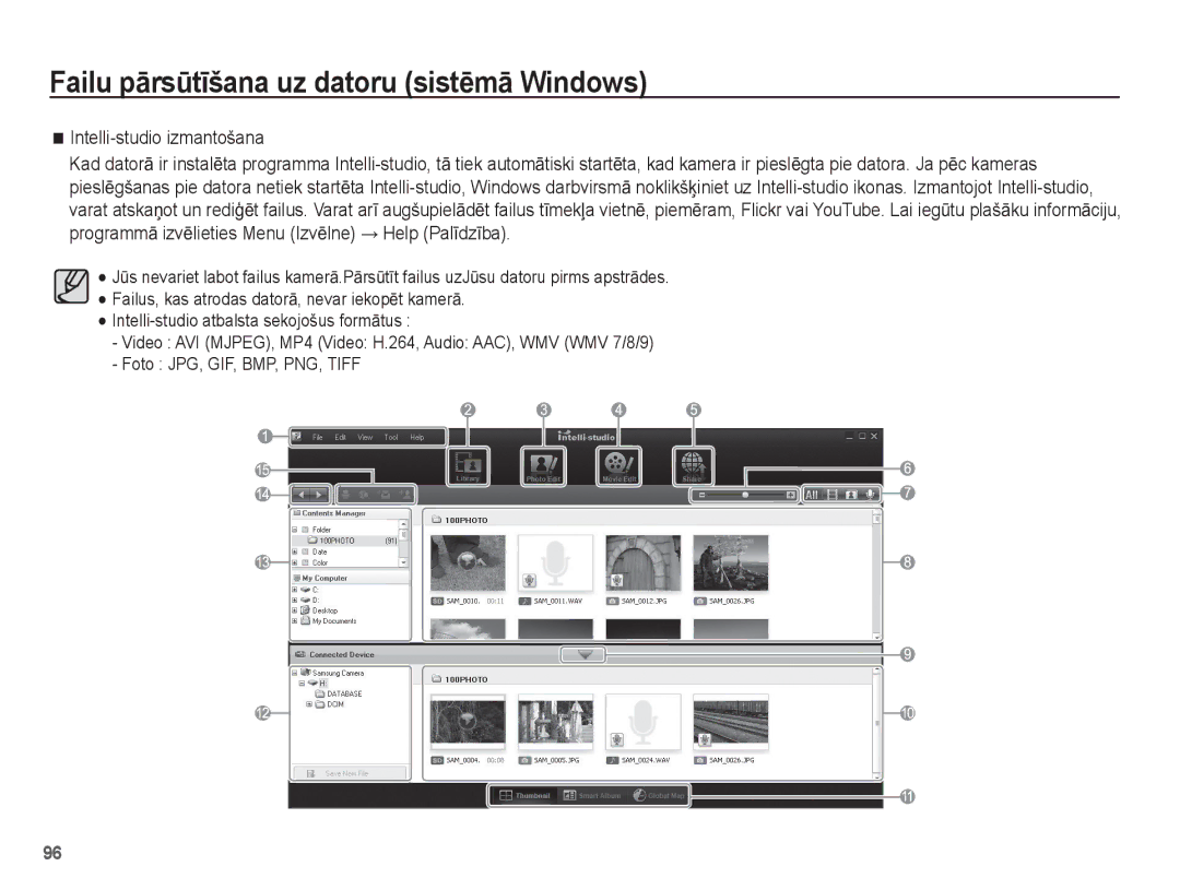 Samsung EC-PL80ZZBPBRU, EC-PL80ZZBPSRU manual Intelli-studio izmantošana 