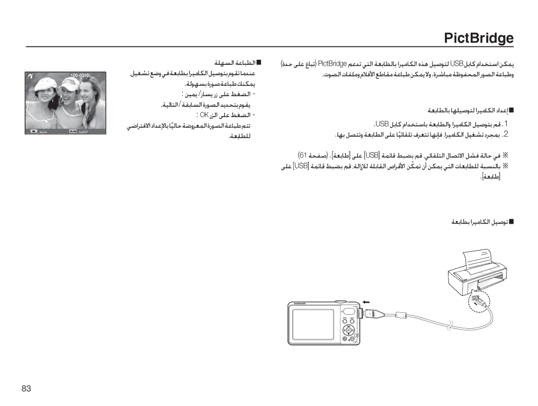 Samsung EC-PL80ZZBPBIL, EC-PL80ZZDPRIR, EC-PL80ZZBPRIL, EC-PL80ZZBPSIL manual PictBridge, ǀƴƷƉŽȚ ǀŸƾƃƭŽȚ, ǀƯŮƾƭƴŽ, ǀƯŮƾŶ 