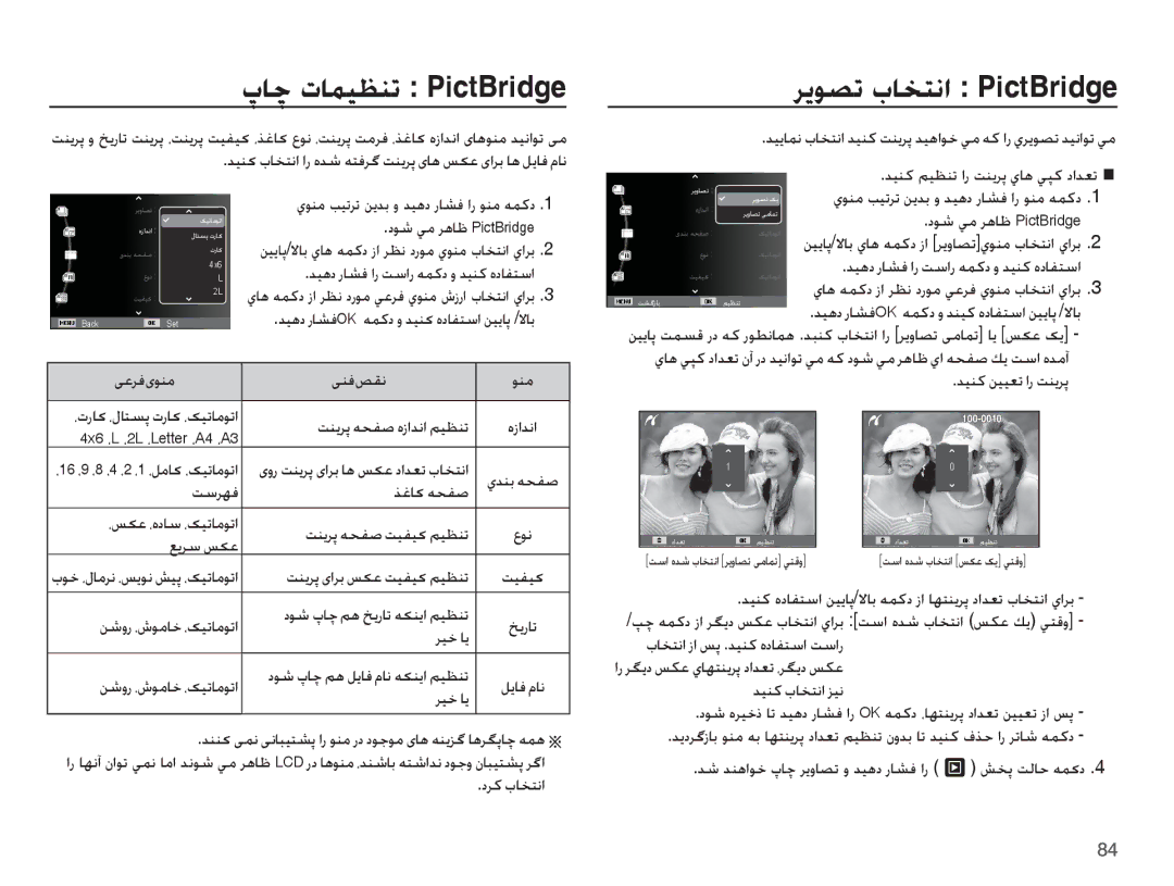 Samsung EC-PL80ZZBPSSA, EC-PL80ZZDPRIR, EC-PL80ZZBPRIL, EC-PL80ZZBPSIL manual ǍƁǞƫů țƾƈƄſȚ PictBridge, Ɂƾǩ ȝƾƵǥƮƶů PictBridge 